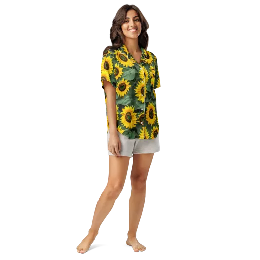 Sunlit Harvest on a Women's Short Sleeve Pajama Top