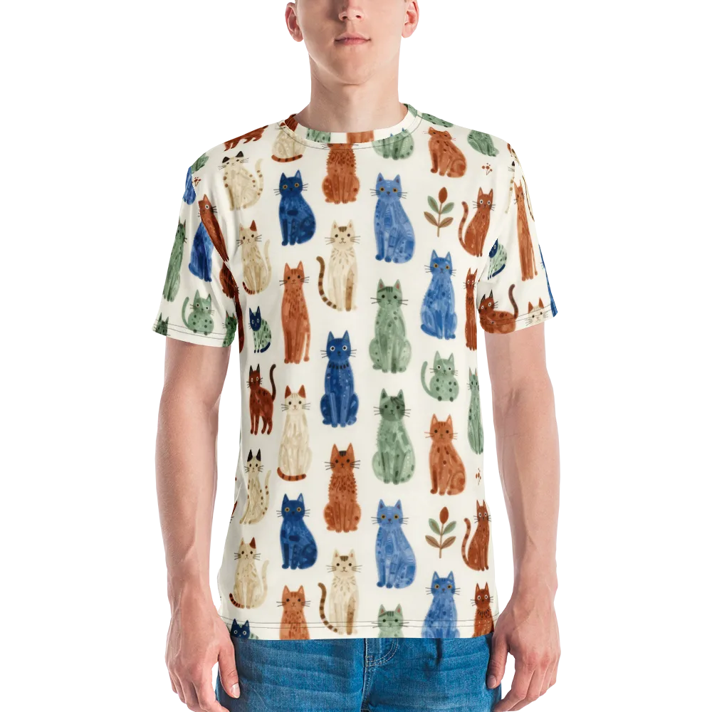 Whisker Garden on Men's Crew Neck T-Shirt — Front