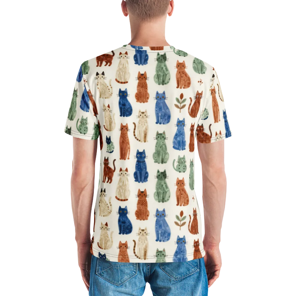 Whisker Garden on Men's Crew Neck T-Shirt — Back