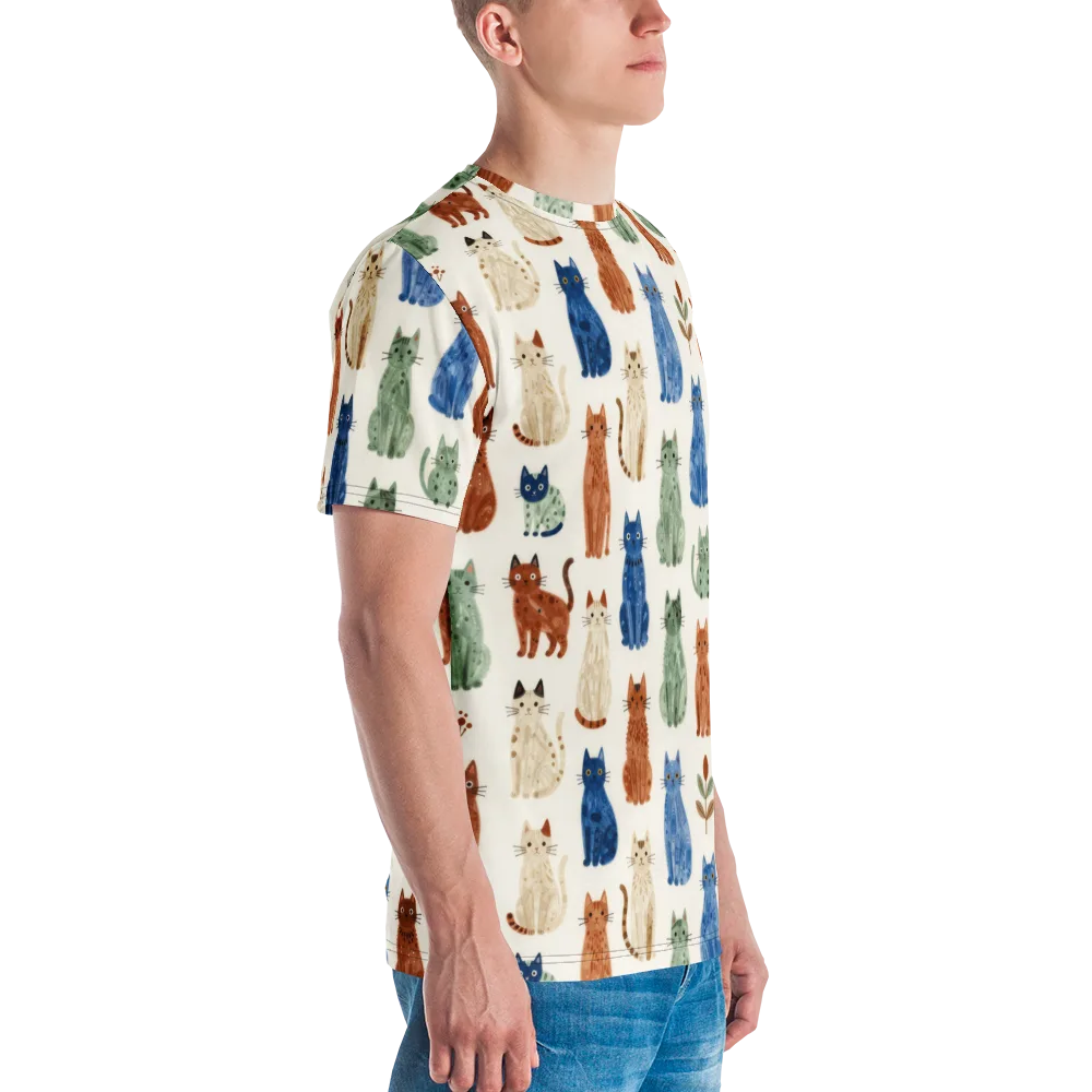 Whisker Garden on Men's Crew Neck T-Shirt — Right
