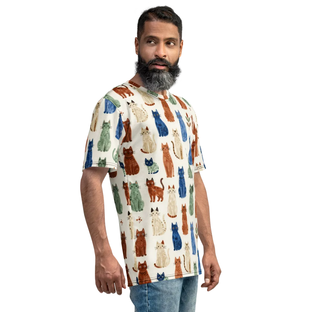 Whisker Garden on Men's Crew Neck T-Shirt — Right