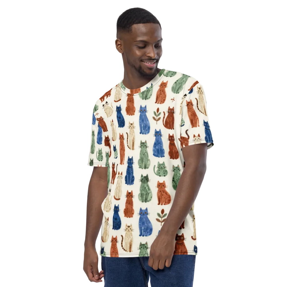 Whisker Garden on Men's Crew Neck T-Shirt — Left