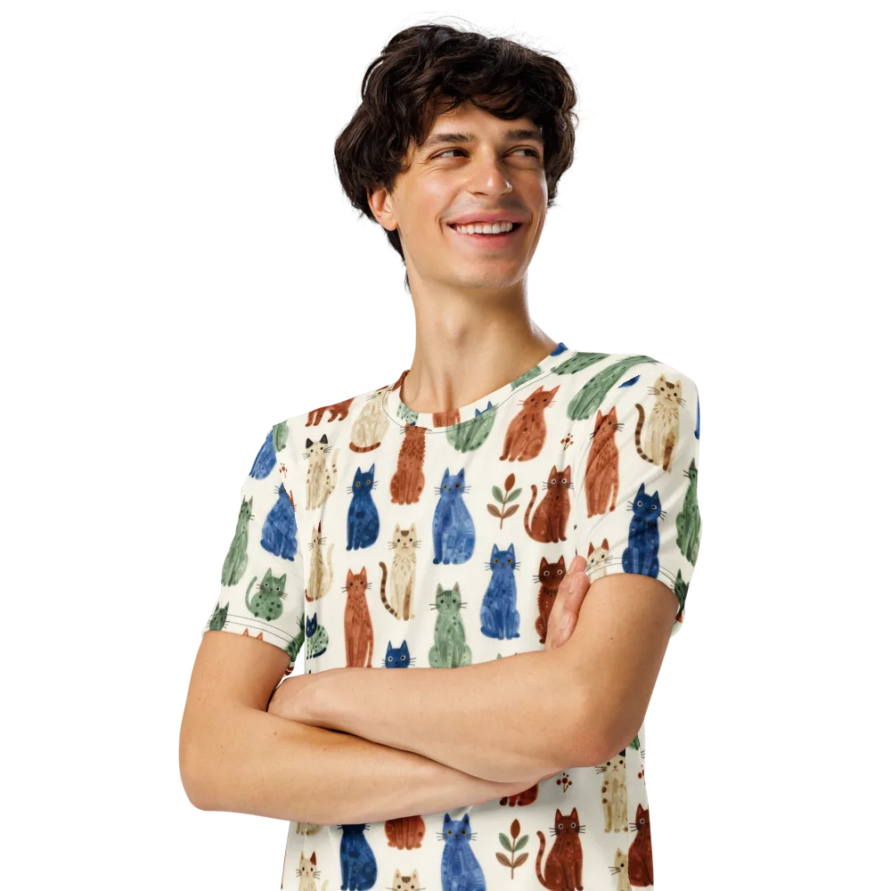Whisker Garden on Men's Crew Neck T-Shirt — Left Front