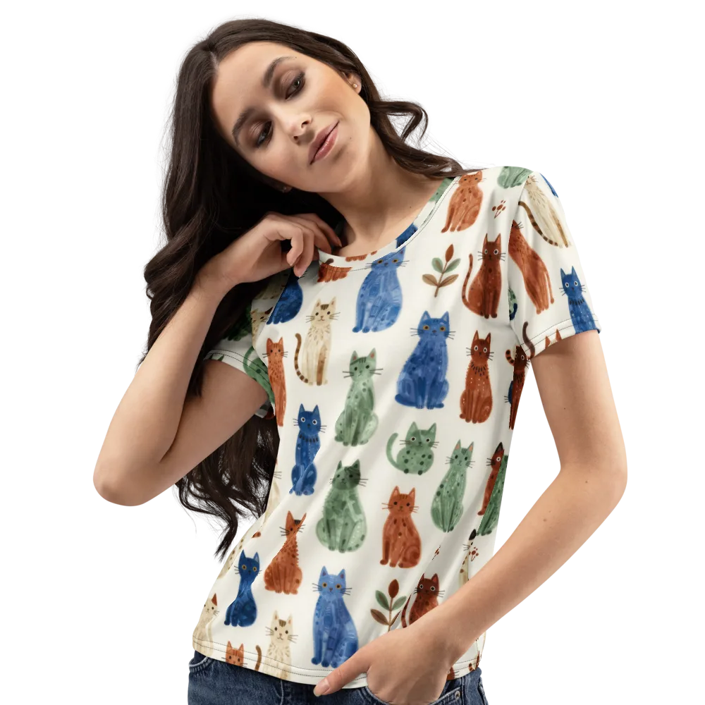 Whisker Garden on Women's Crew Neck T-Shirt — Left Front
