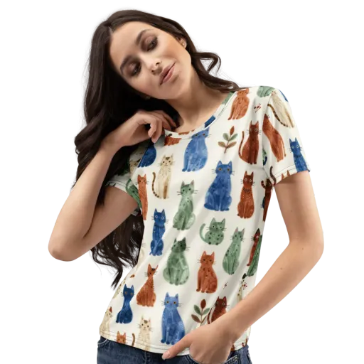 Whisker Garden on a Women's Crew Neck T-Shirt