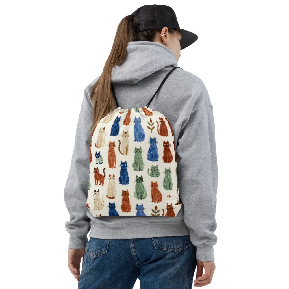 Whisker Garden on Drawstring Bag — Front