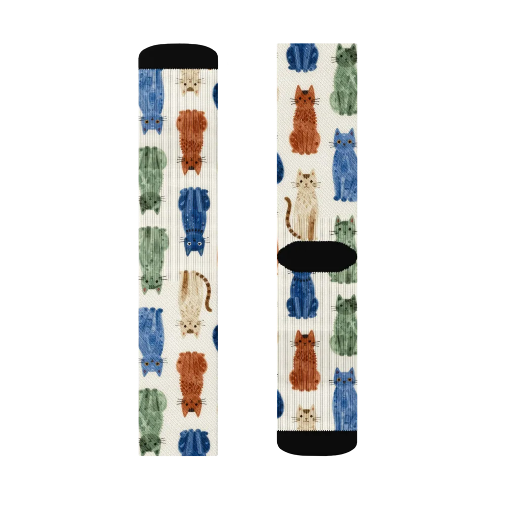 Whisker Garden on Socks — Left Sock