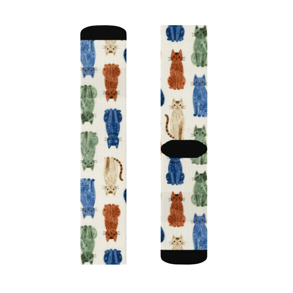 Whisker Garden on Socks — Right Sock