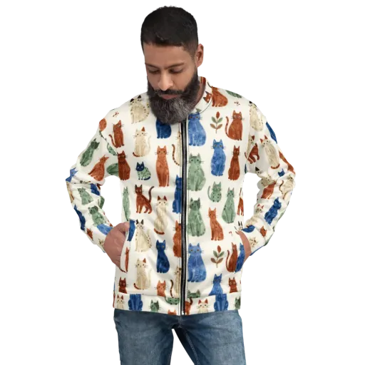 Whisker Garden on a Bomber Jacket