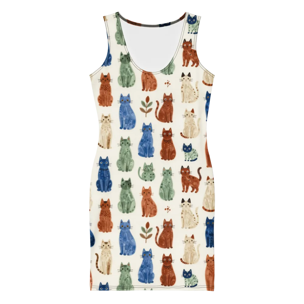 Whisker Garden on Bodycon Dress — Front