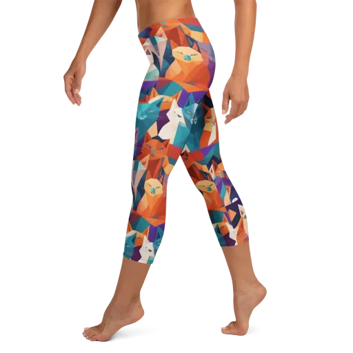 Prismatic Prowl on a Capri Leggings