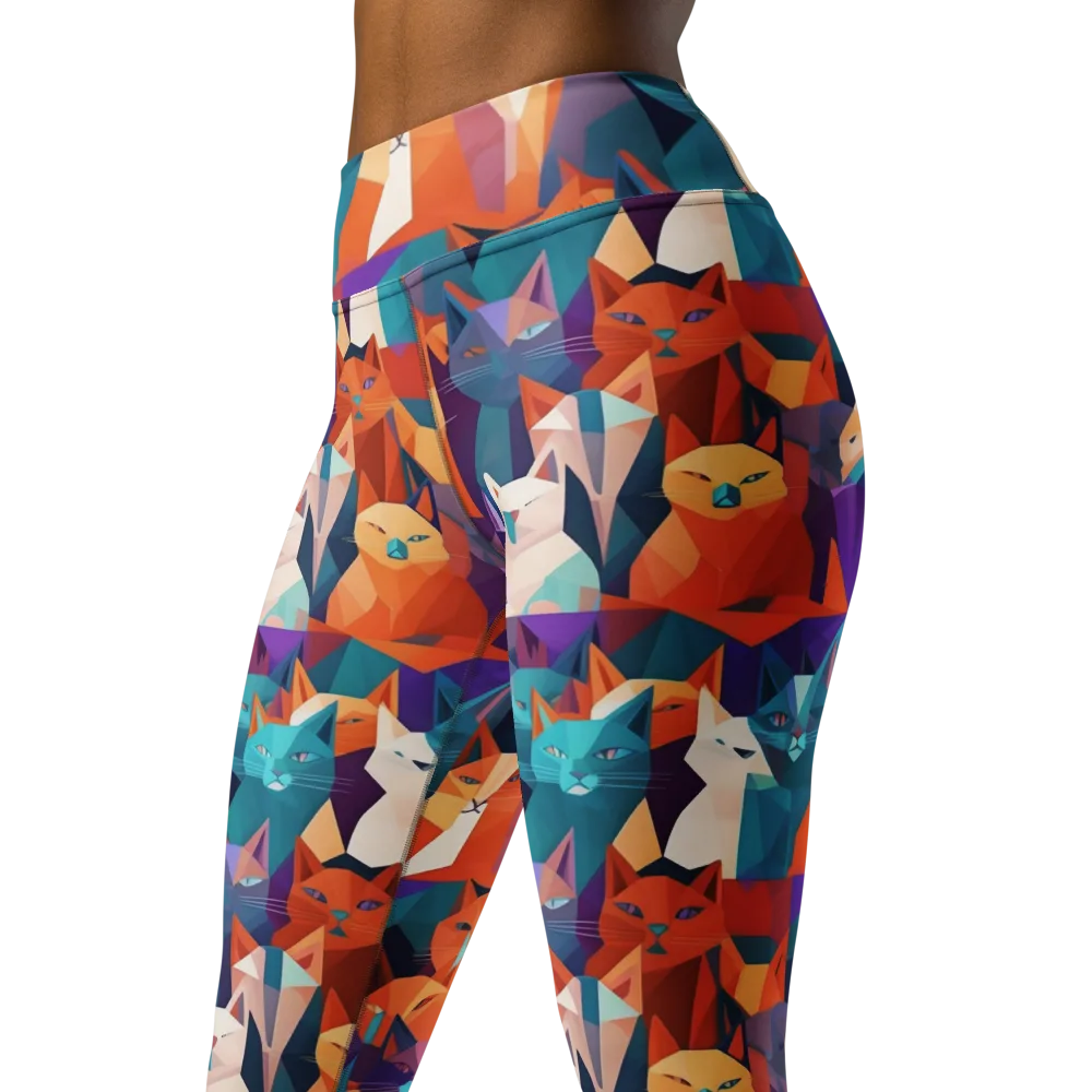 Prismatic Prowl on Yoga Leggings — Left Front