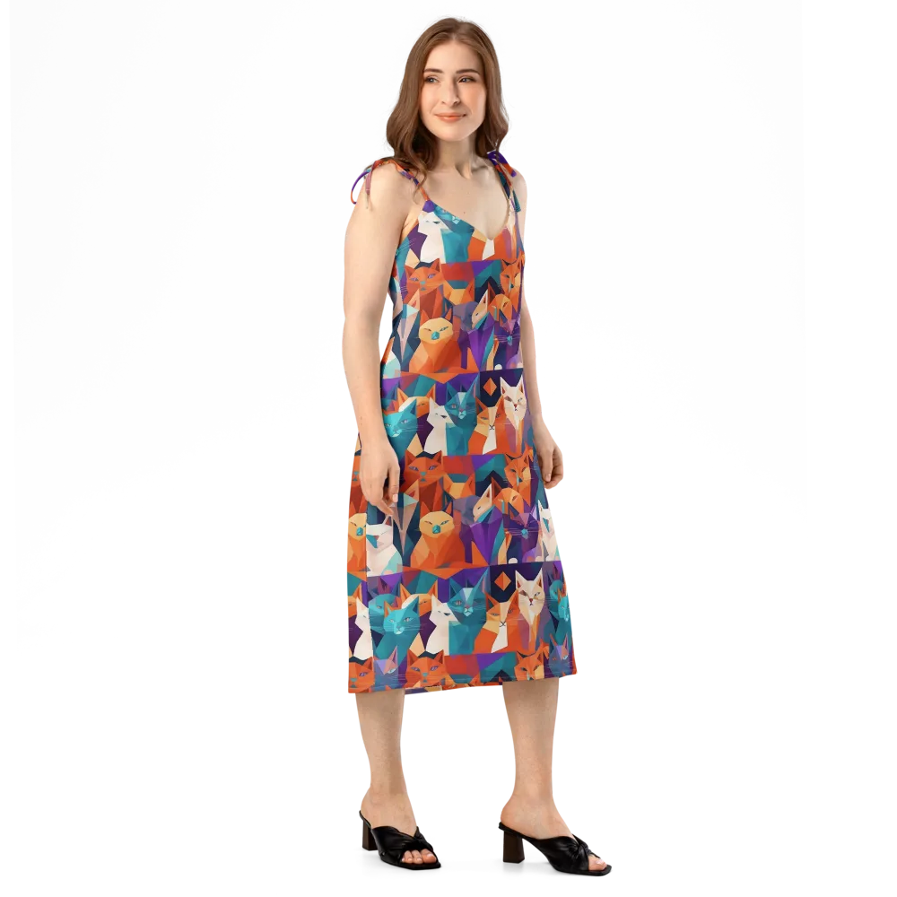 Prismatic Prowl on Slip Dress — Right Front
