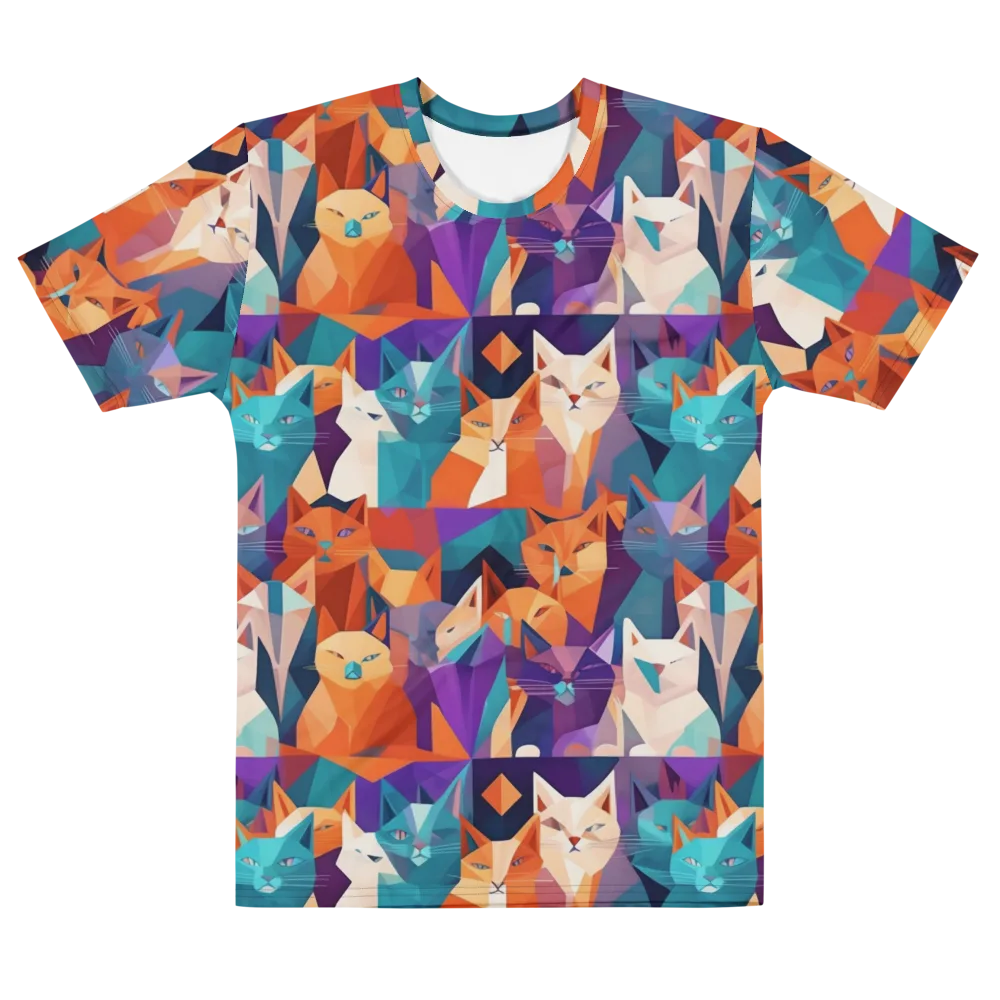 Prismatic Prowl on Men's Cotton Crew Neck T-Shirt — Front