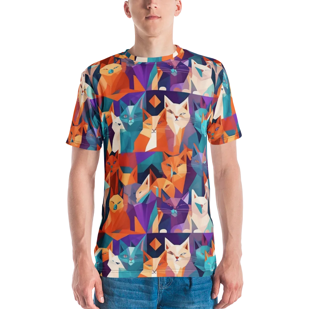 Prismatic Prowl on Men's Crew Neck T-Shirt — Front