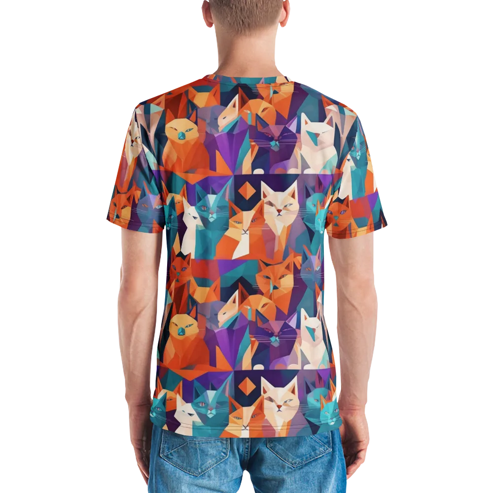 Prismatic Prowl on Men's Crew Neck T-Shirt — Back