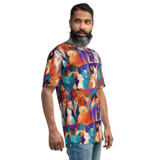 Prismatic Prowl on a Men's Crew Neck T-Shirt