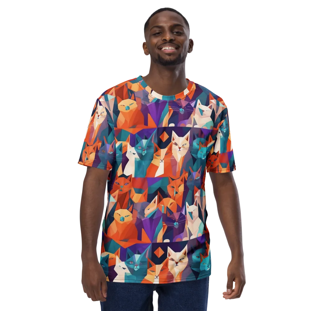 Prismatic Prowl on Men's Crew Neck T-Shirt — Front