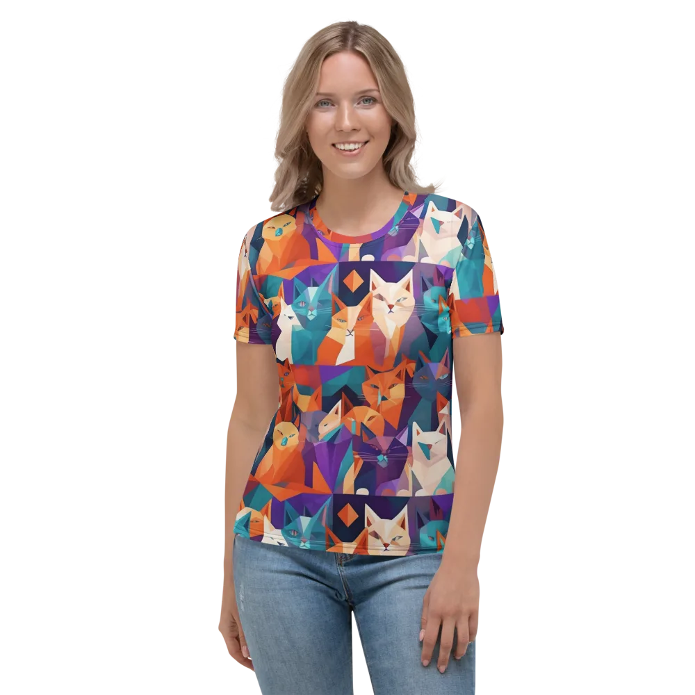 Prismatic Prowl on Women's Crew Neck T-Shirt — Front