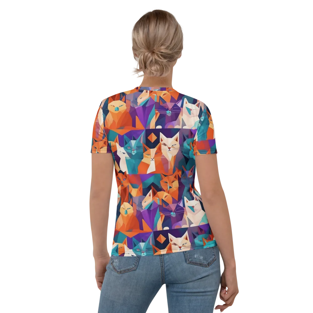 Prismatic Prowl on Women's Crew Neck T-Shirt — Back