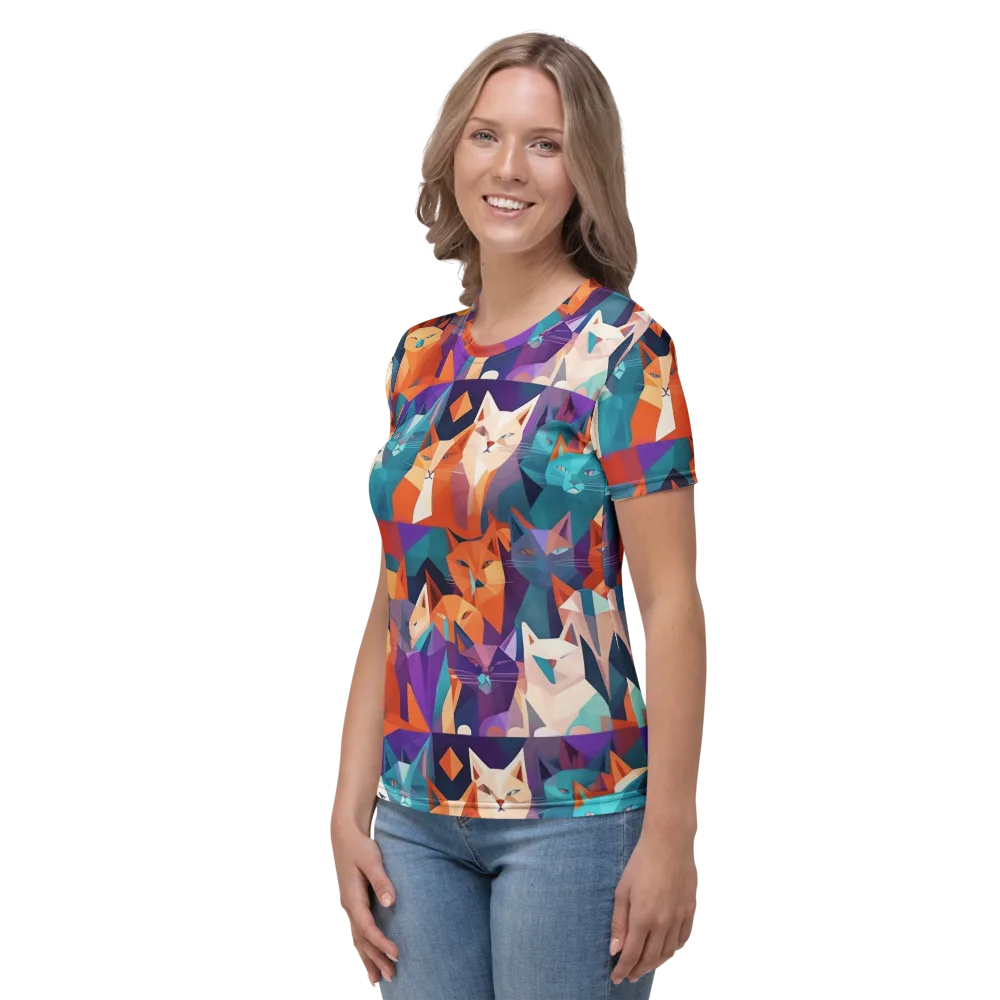Prismatic Prowl on Women's Crew Neck T-Shirt — Left