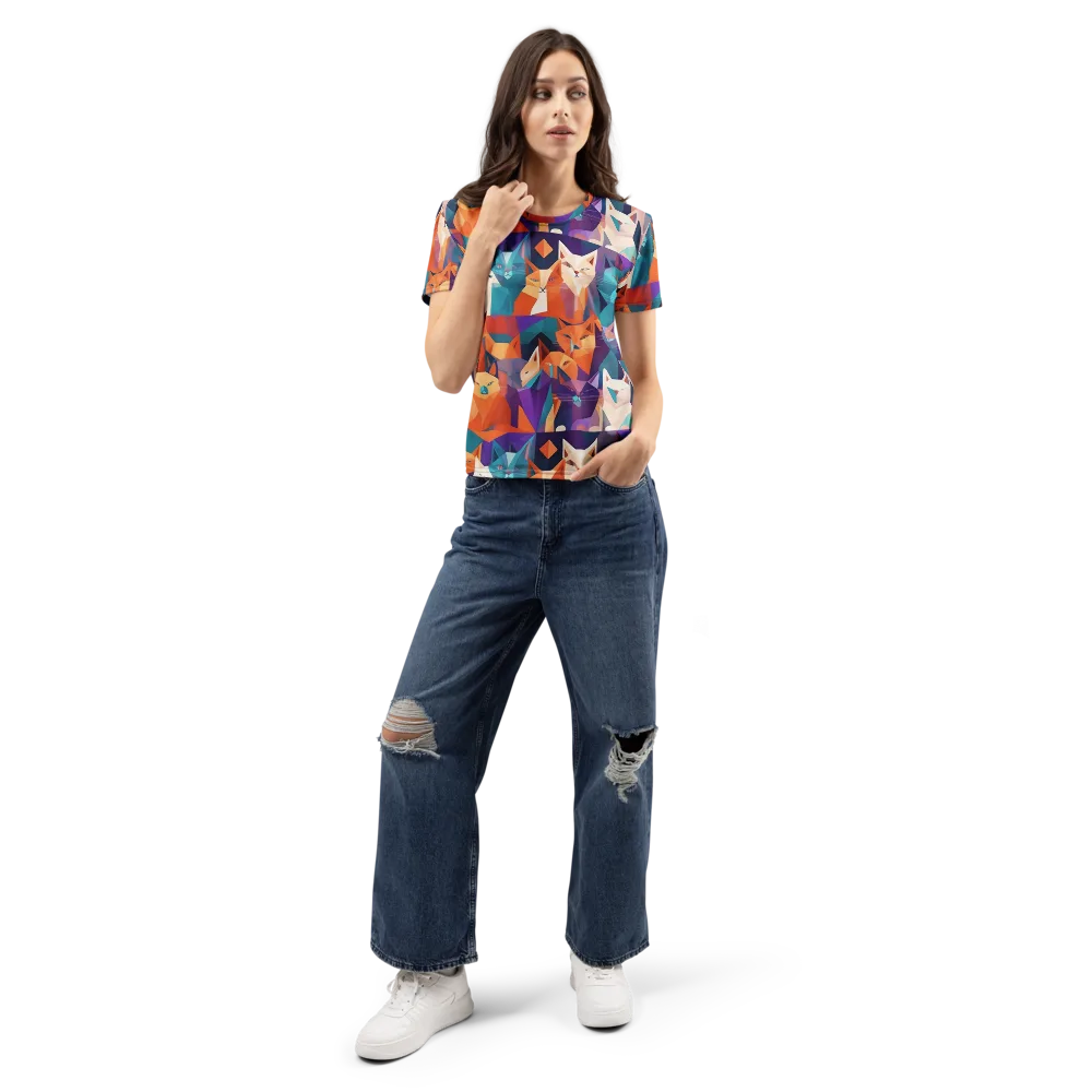 Prismatic Prowl on Women's Crew Neck T-Shirt — Front