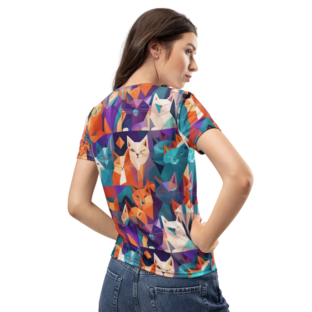 Prismatic Prowl on Women's Crew Neck T-Shirt — Back