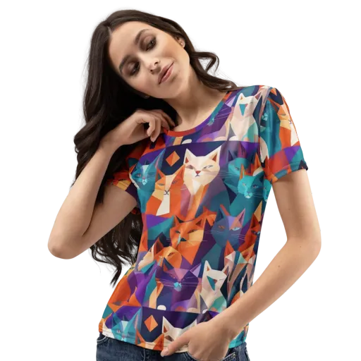 Prismatic Prowl on a Women's Crew Neck T-Shirt