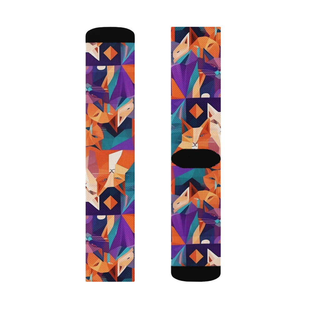 Prismatic Prowl on Socks — Right Sock
