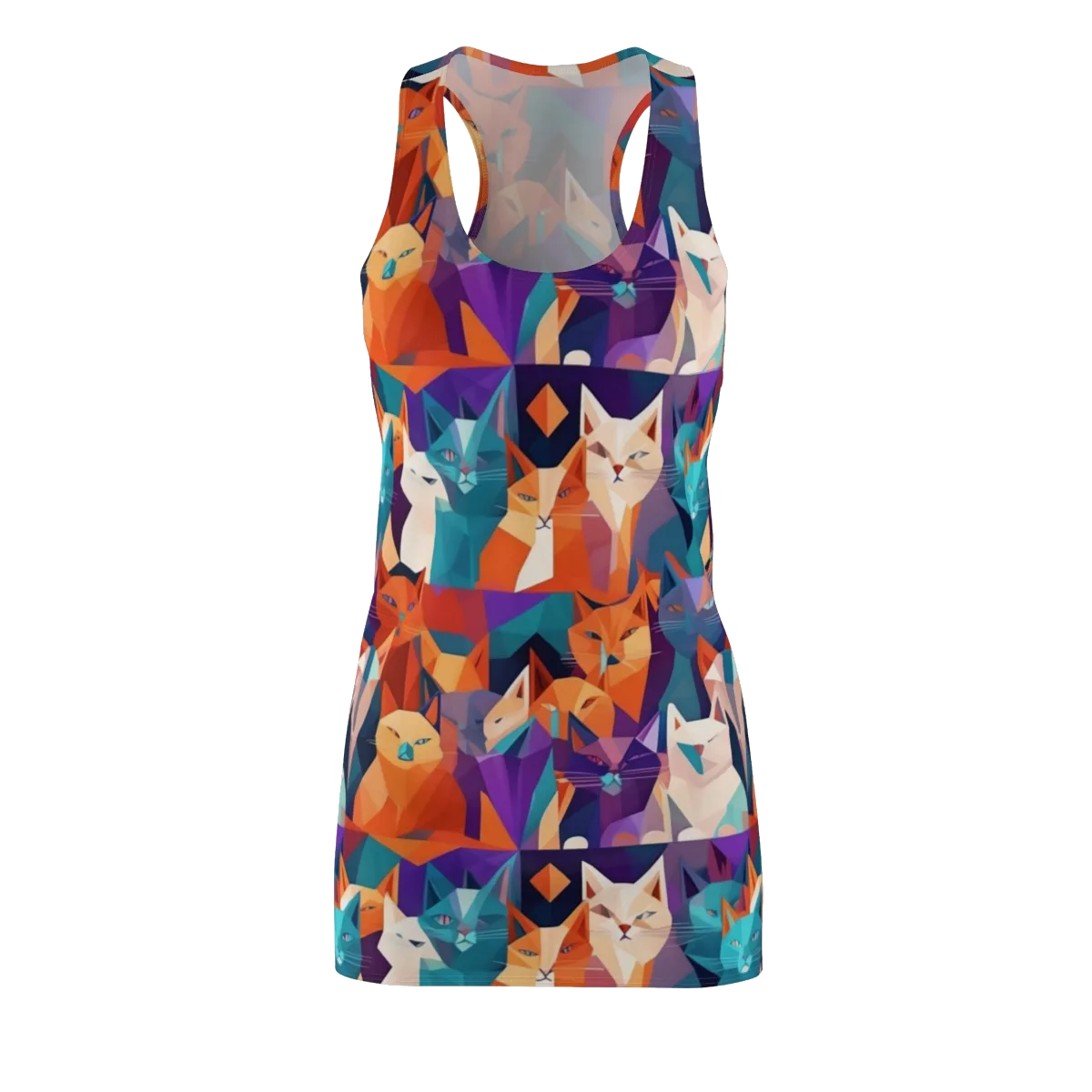Prismatic Prowl on Racerback Dress — Front