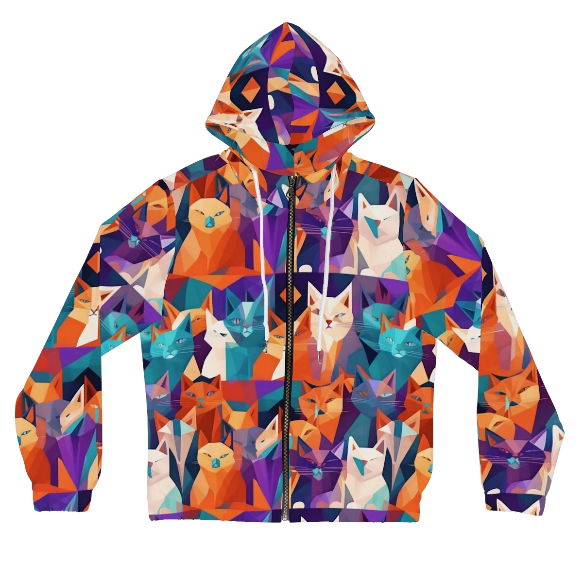 Prismatic Prowl on Women's Full-Zip Hoodie — Front