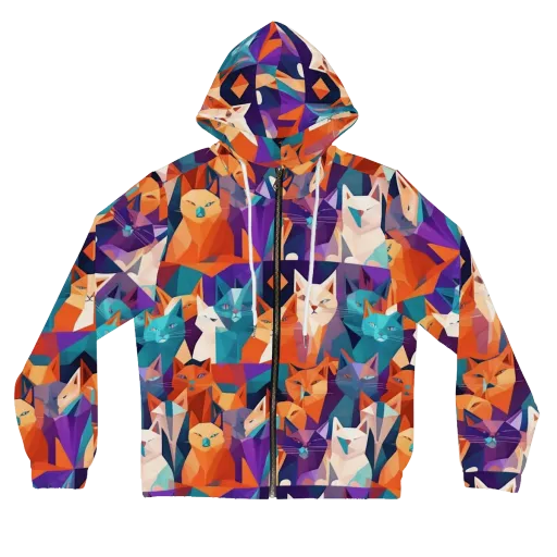 Prismatic Prowl on a Women's Full-Zip Hoodie