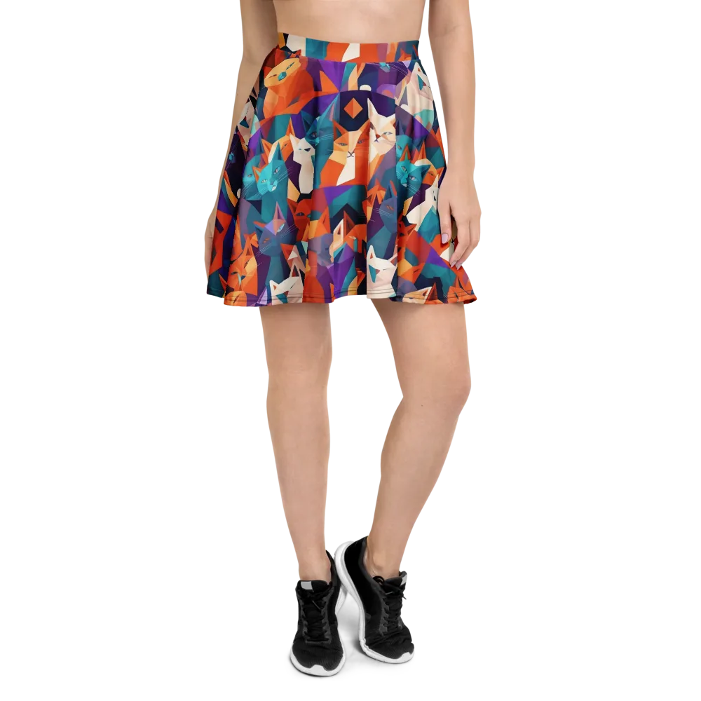 Prismatic Prowl on Skater Skirt — Front