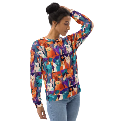 Prismatic Prowl on a Sweatshirt