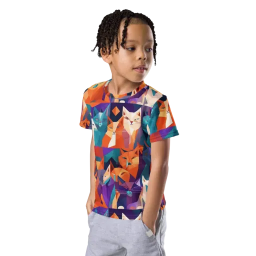 Prismatic Prowl on a Kids Crew Neck T-Shirt