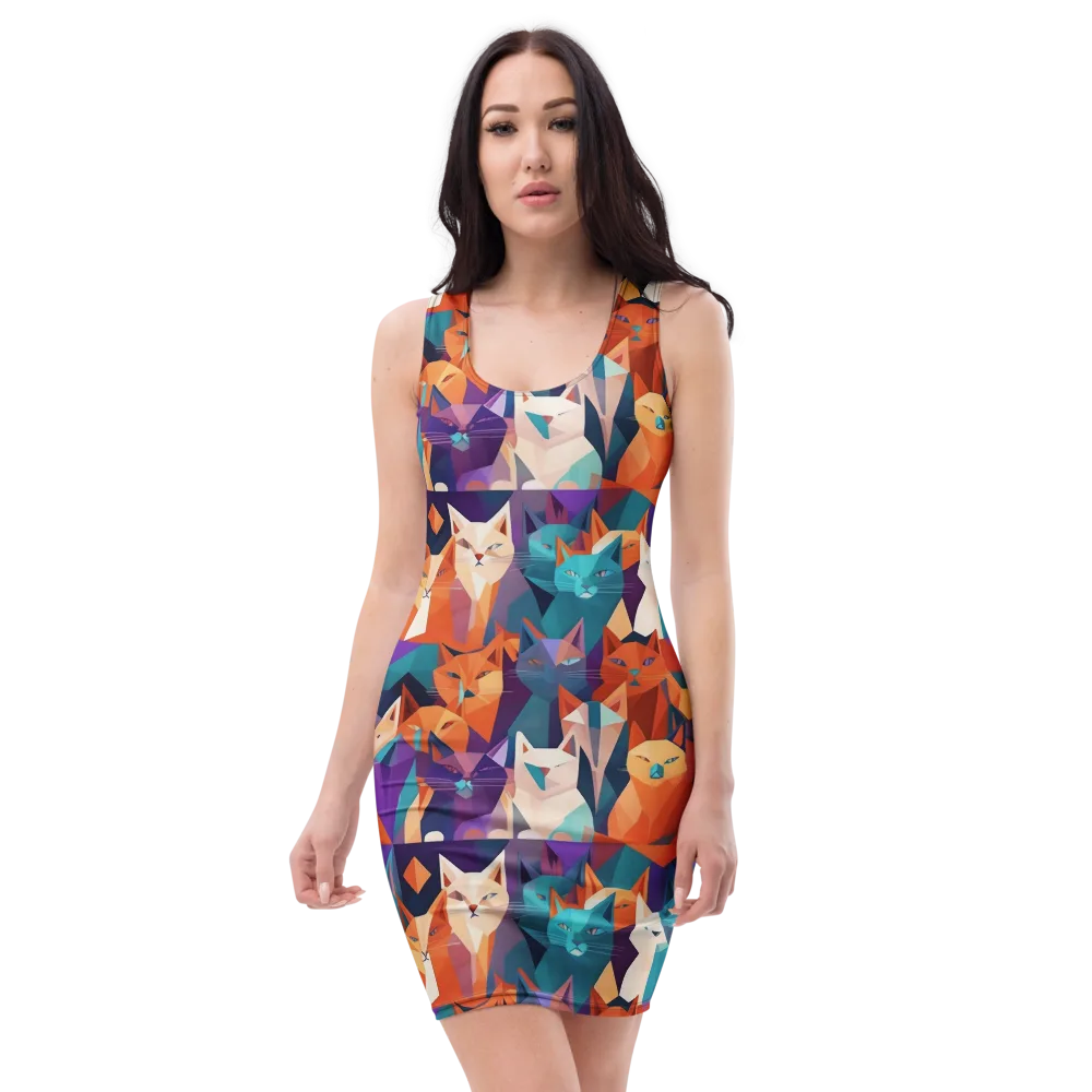 Prismatic Prowl on Bodycon Dress — Front