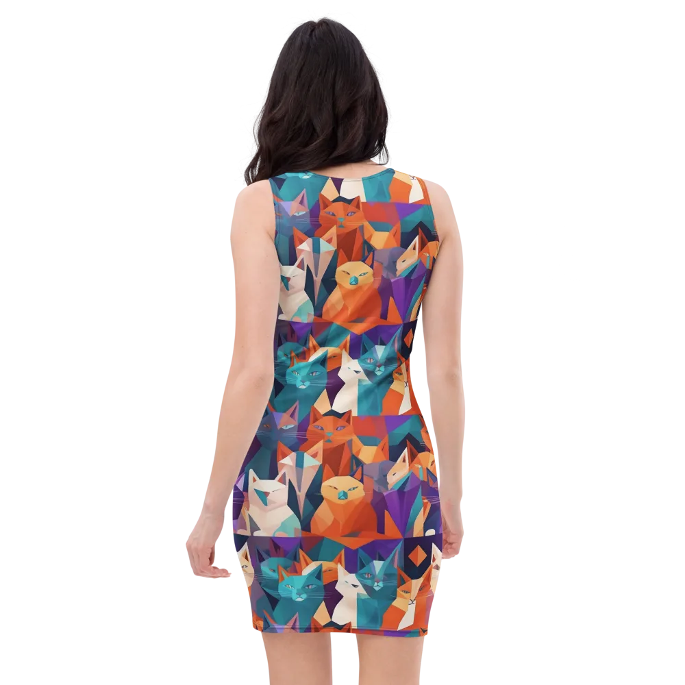 Prismatic Prowl on Bodycon Dress — Back