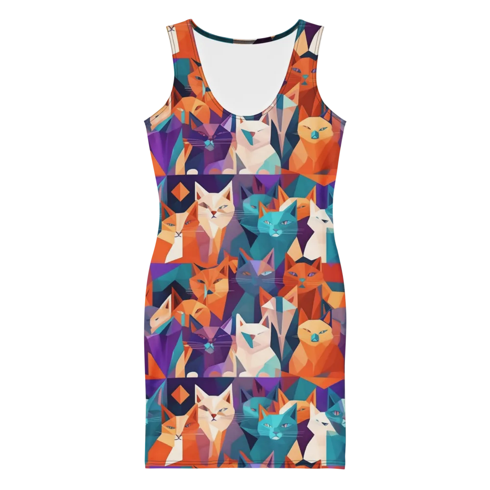 Prismatic Prowl on Bodycon Dress — Front