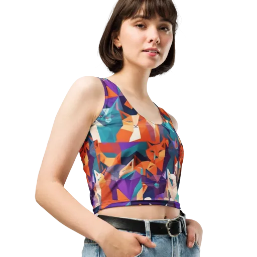 Prismatic Prowl on a Crop Top