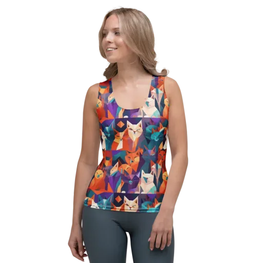 Prismatic Prowl on a Women's Tank Top