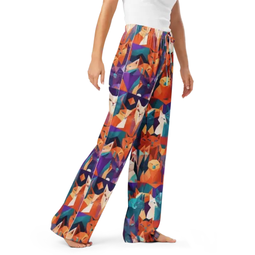 Prismatic Prowl on a Women's Pajama Pants
