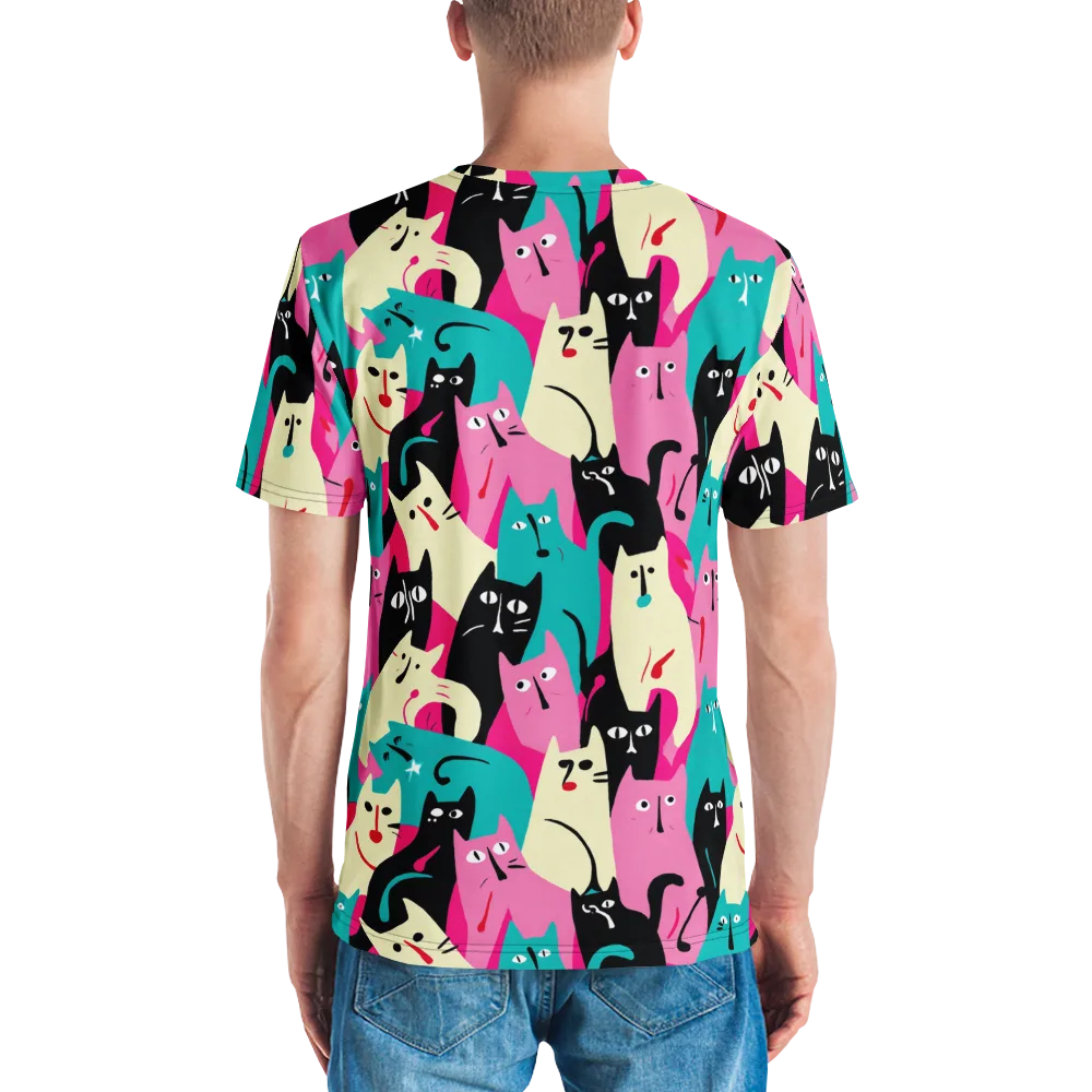 Electric Alley Cats on Men's Crew Neck T-Shirt — Back