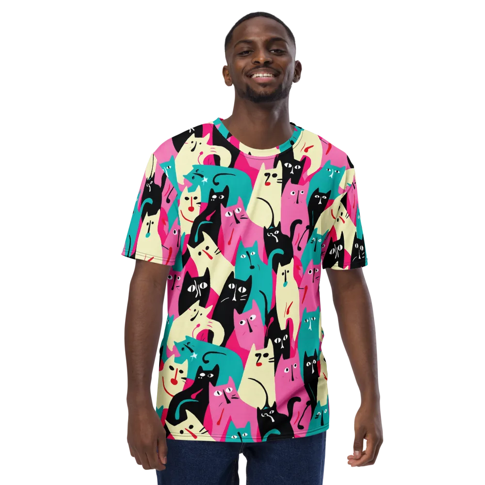 Electric Alley Cats on Men's Crew Neck T-Shirt — Front