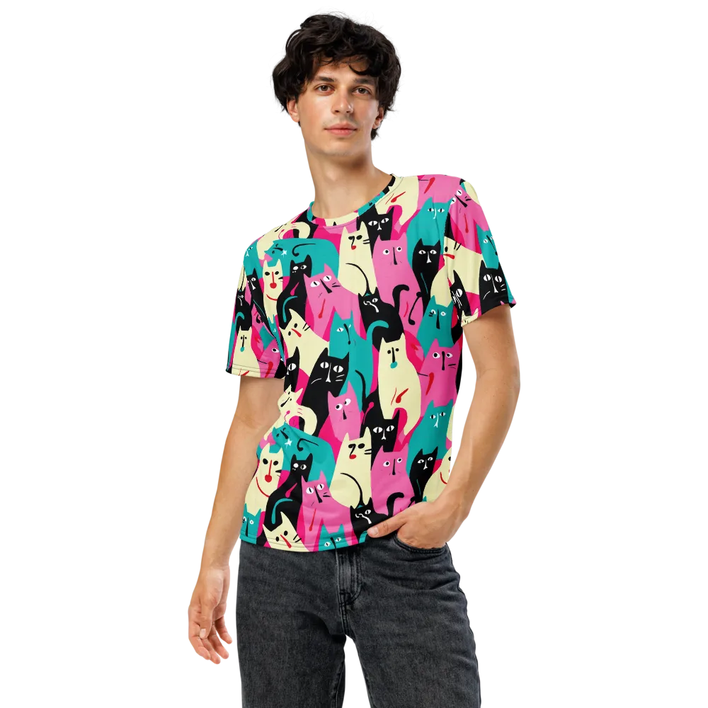 Electric Alley Cats on Men's Crew Neck T-Shirt — Front