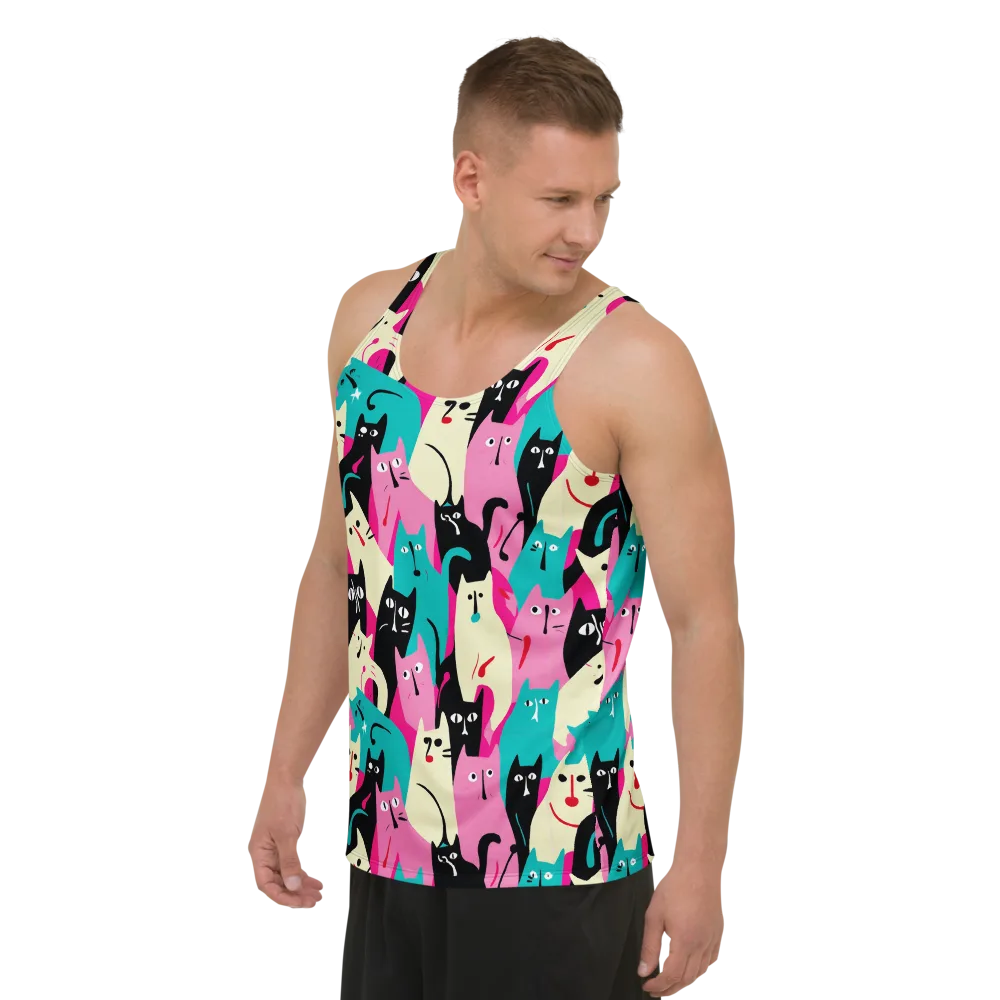 Electric Alley Cats on Men's Tank Top — Left Front