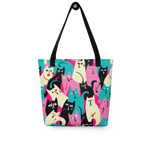 Electric Alley Cats on a Tote Bag