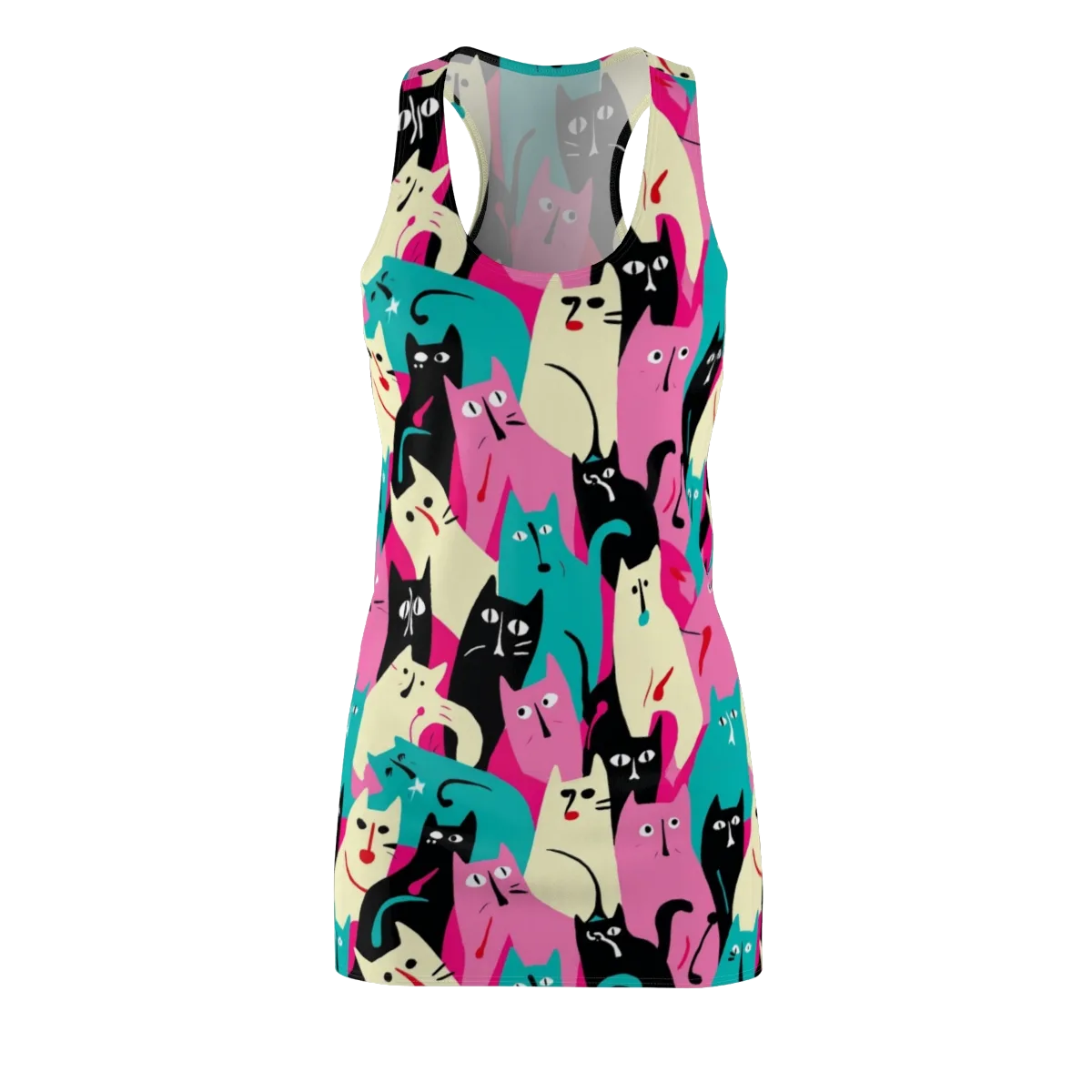 Electric Alley Cats on Racerback Dress — Front