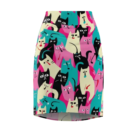 Electric Alley Cats on a Pencil Skirt