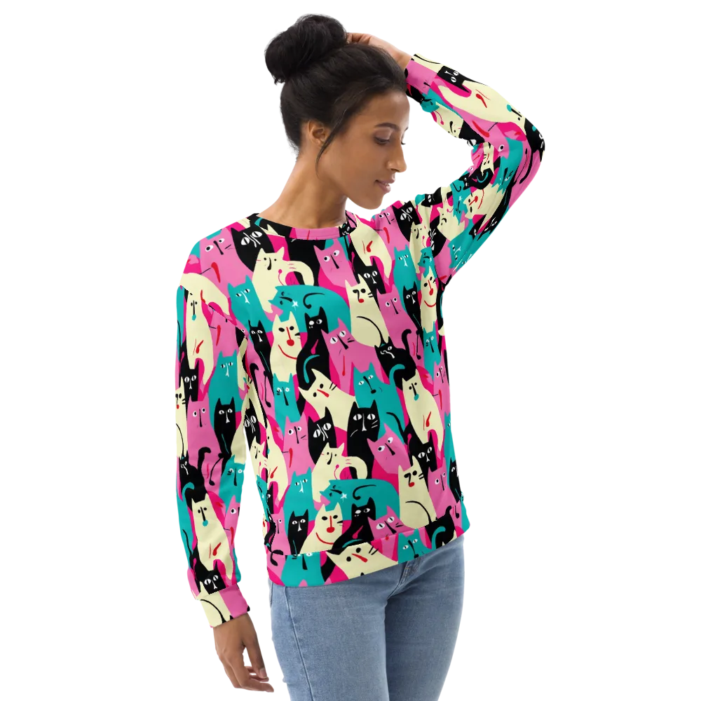 Electric Alley Cats on Sweatshirt — Right Front