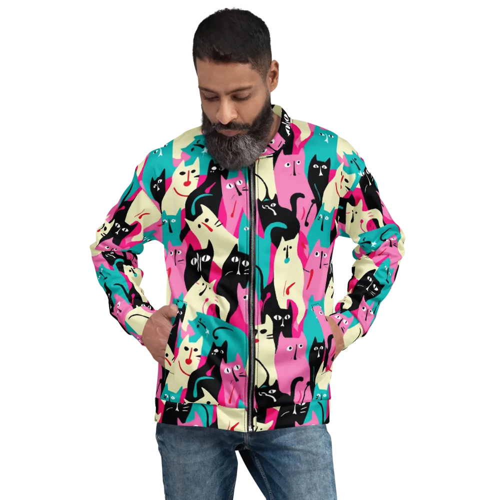 Electric Alley Cats on Bomber Jacket — Front